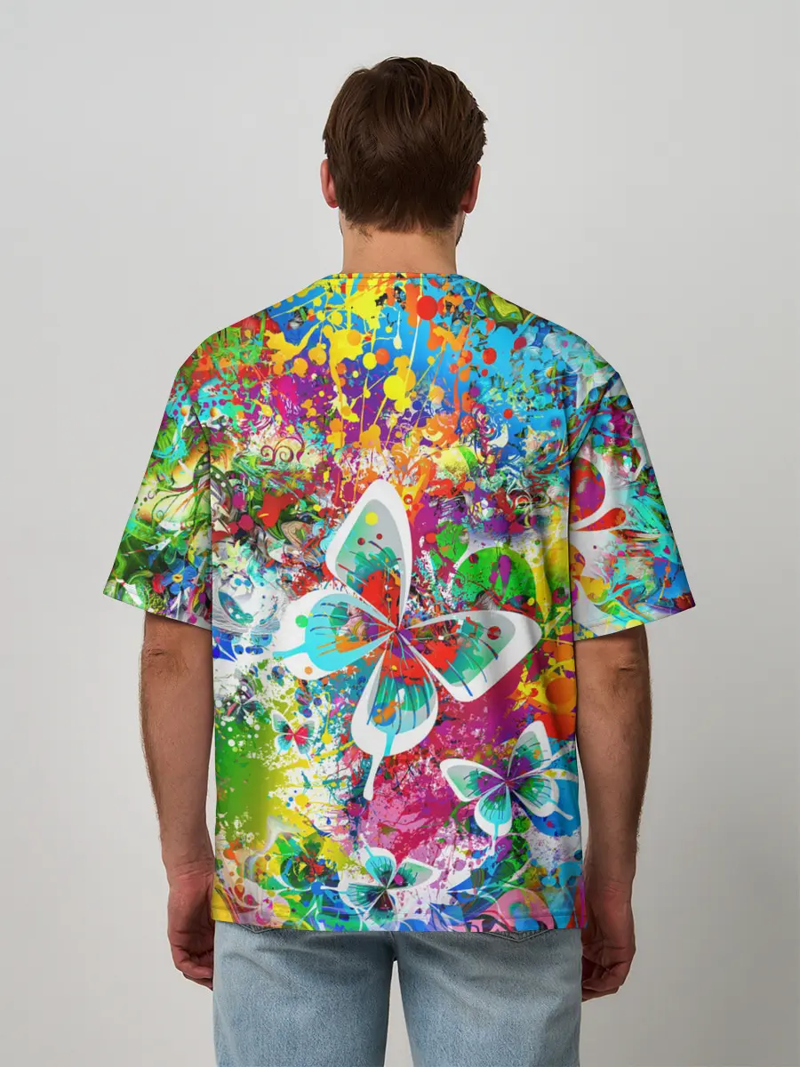 Мужская футболка оверсайз / ЯРКИЕ КРАСКИ