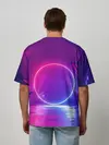 Мужская футболка оверсайз / НЕОНОВЫЙ КРУГ