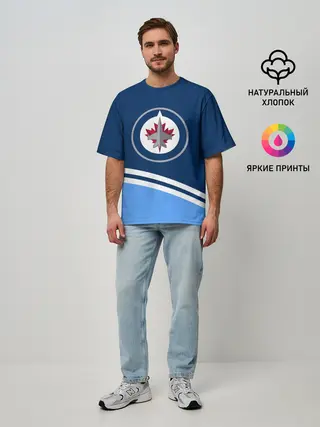 Мужская футболка оверсайз / Виннипег Джетс