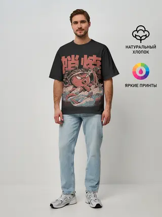 Мужская футболка оверсайз / Monster Takoyaki