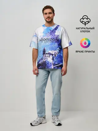 Мужская футболка оверсайз / Horizon Zero Dawn