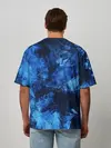 Мужская футболка оверсайз / Blue Abstraction