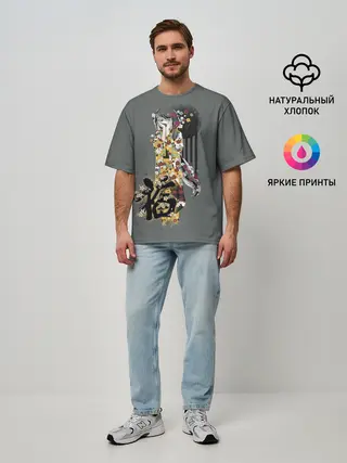 Мужская футболка оверсайз / Гейша