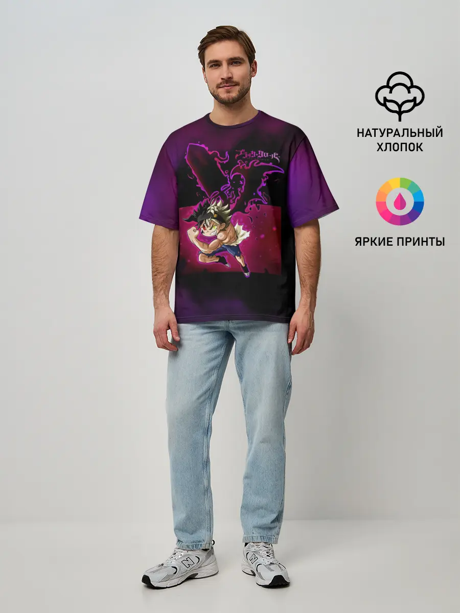 Мужская футболка оверсайз / Злой мускулистый Аста