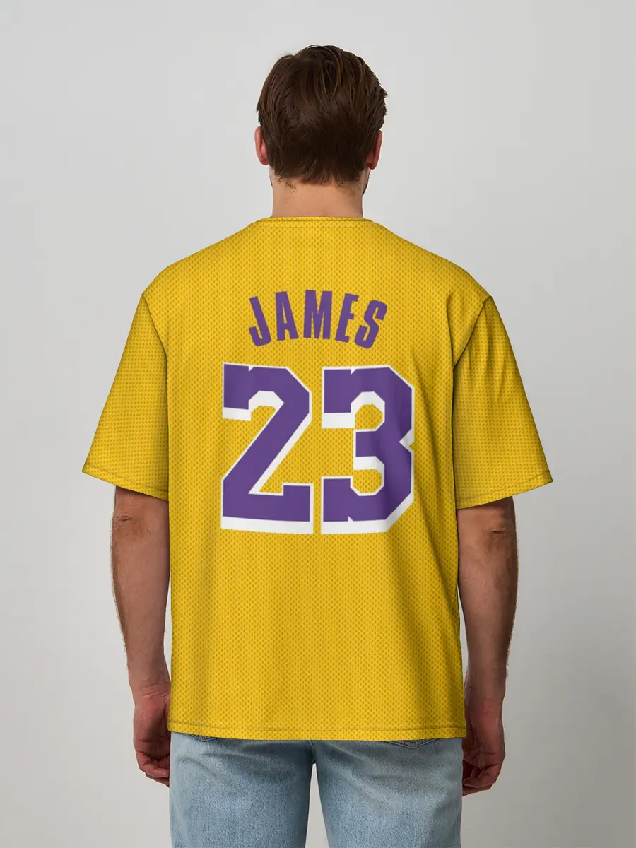 Мужская футболка оверсайз / James 18-19 LA Lakers home