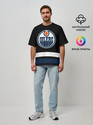 Мужская футболка оверсайз / Эдмонтон Ойлерз