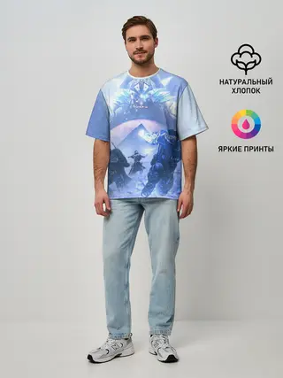 Мужская футболка оверсайз / DESTINY 2 ЛЕДЯНОЙ МАРС / СТРАЖИ