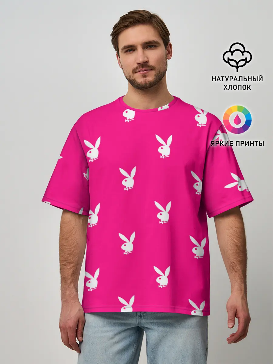 Мужская футболка оверсайз / PLAYBOY | ПЛЕЙБОЙ