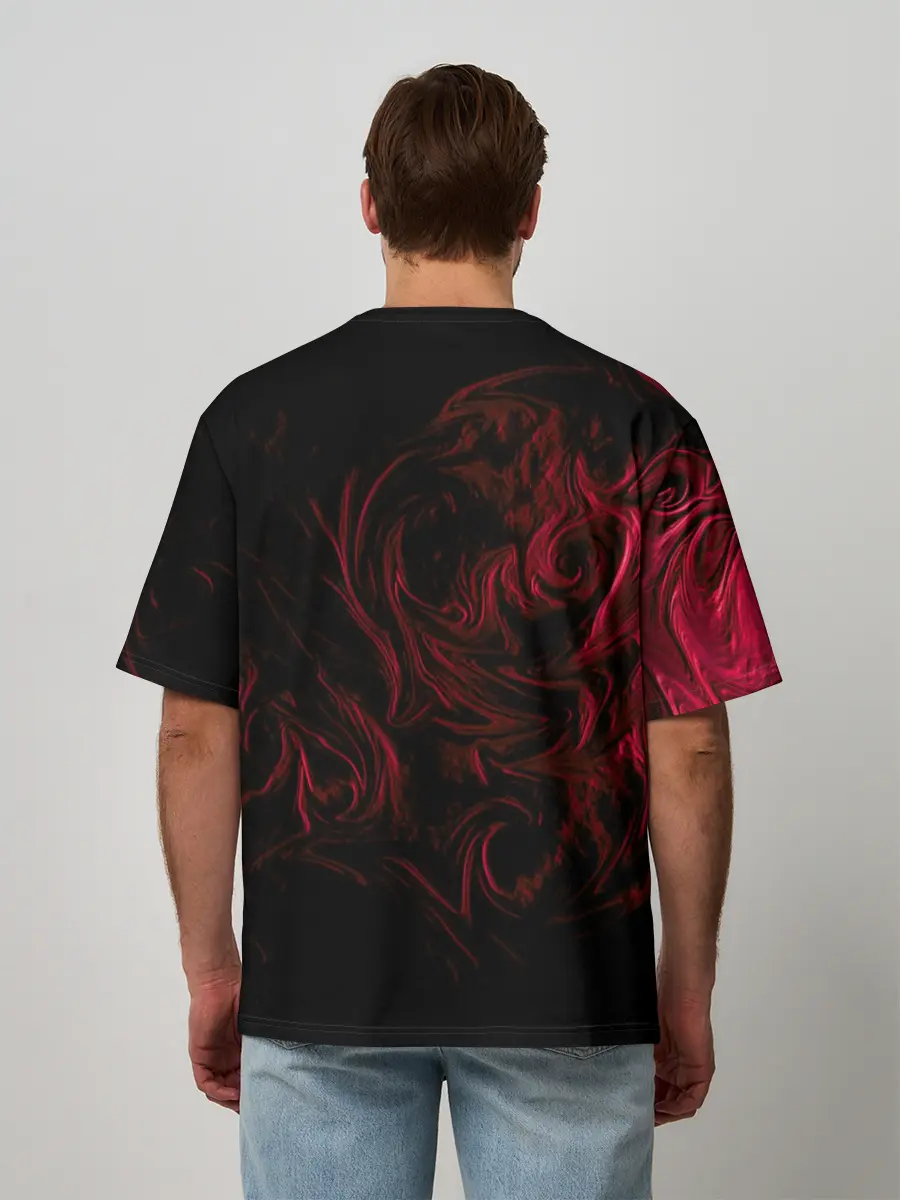 Мужская футболка оверсайз / Fire