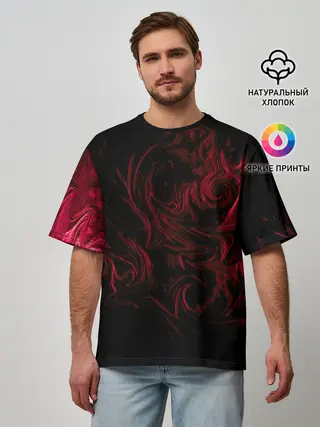 Мужская футболка оверсайз / Fire