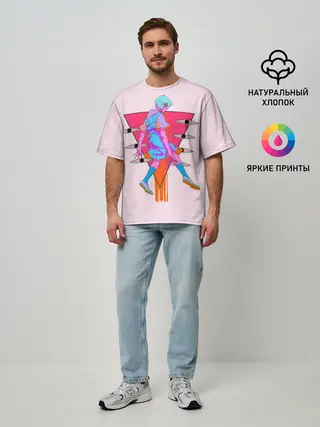 Мужская футболка оверсайз / Евангилион