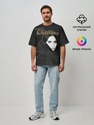 Мужская футболка оверсайз / Ким Кардашьян