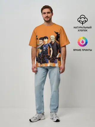Мужская футболка оверсайз / Haikyu | Team