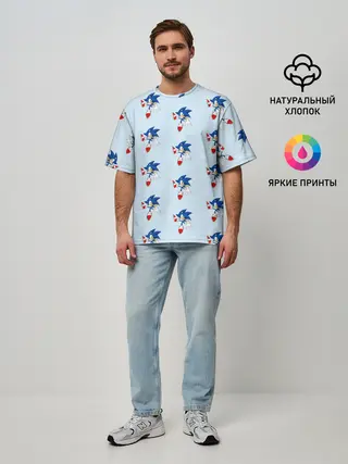 Мужская футболка оверсайз / Sonics dance