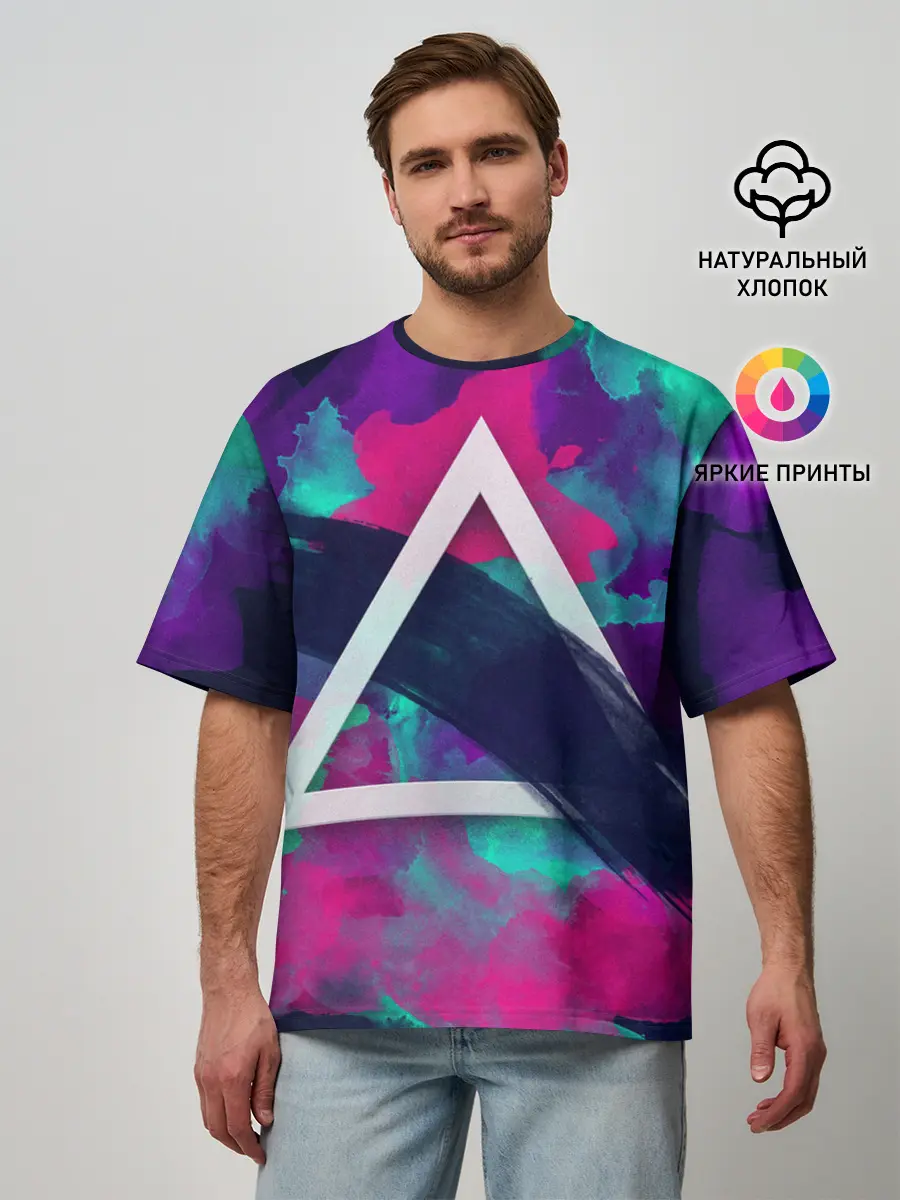 Мужская футболка оверсайз / Абстракция
