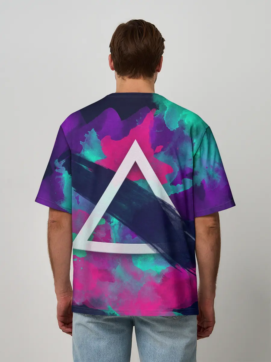 Мужская футболка оверсайз / Абстракция