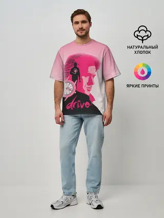 Мужская футболка оверсайз / drive