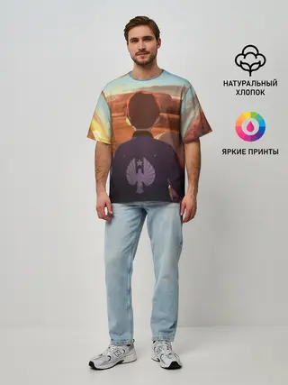 Мужская футболка оверсайз / Тихоокеанский рубеж