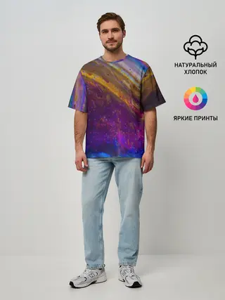 Мужская футболка оверсайз / Краска
