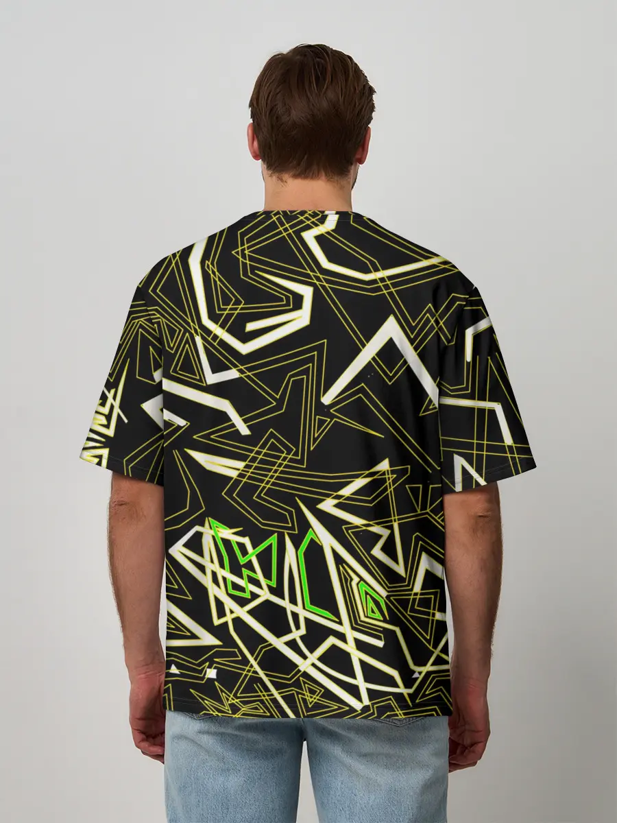 Мужская футболка оверсайз / Геометрическая абстракция