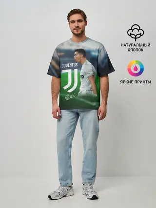 Мужская футболка оверсайз / Роналдо Ювентус