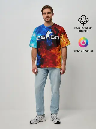 Мужская футболка оверсайз / Counter Strike