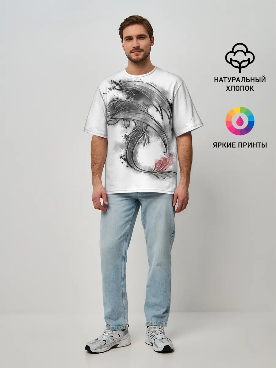 Мужская футболка оверсайз / Беззубик