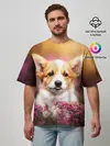 Мужская футболка оверсайз / Вельш-корги