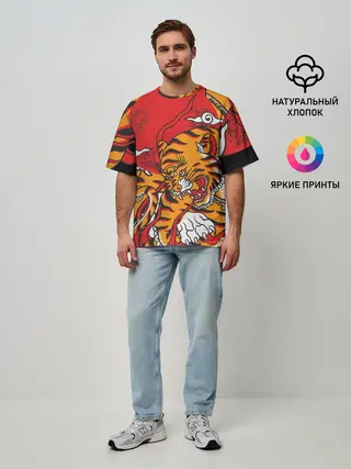 Мужская футболка оверсайз / Год тигра