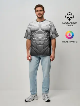 Мужская футболка оверсайз / Crysis Экзоскелет