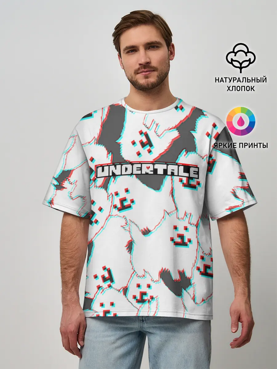 Мужская футболка оверсайз / Undertale