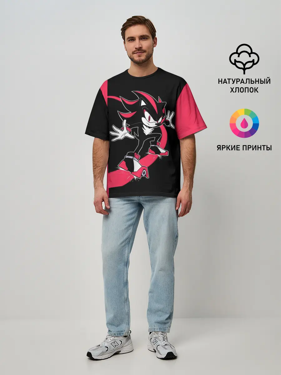 Мужская футболка оверсайз / SONIC X | DARK SONIC