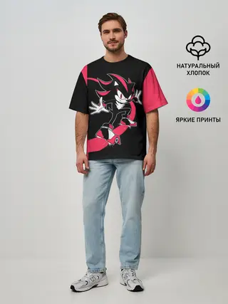 Мужская футболка оверсайз / SONIC X | DARK SONIC
