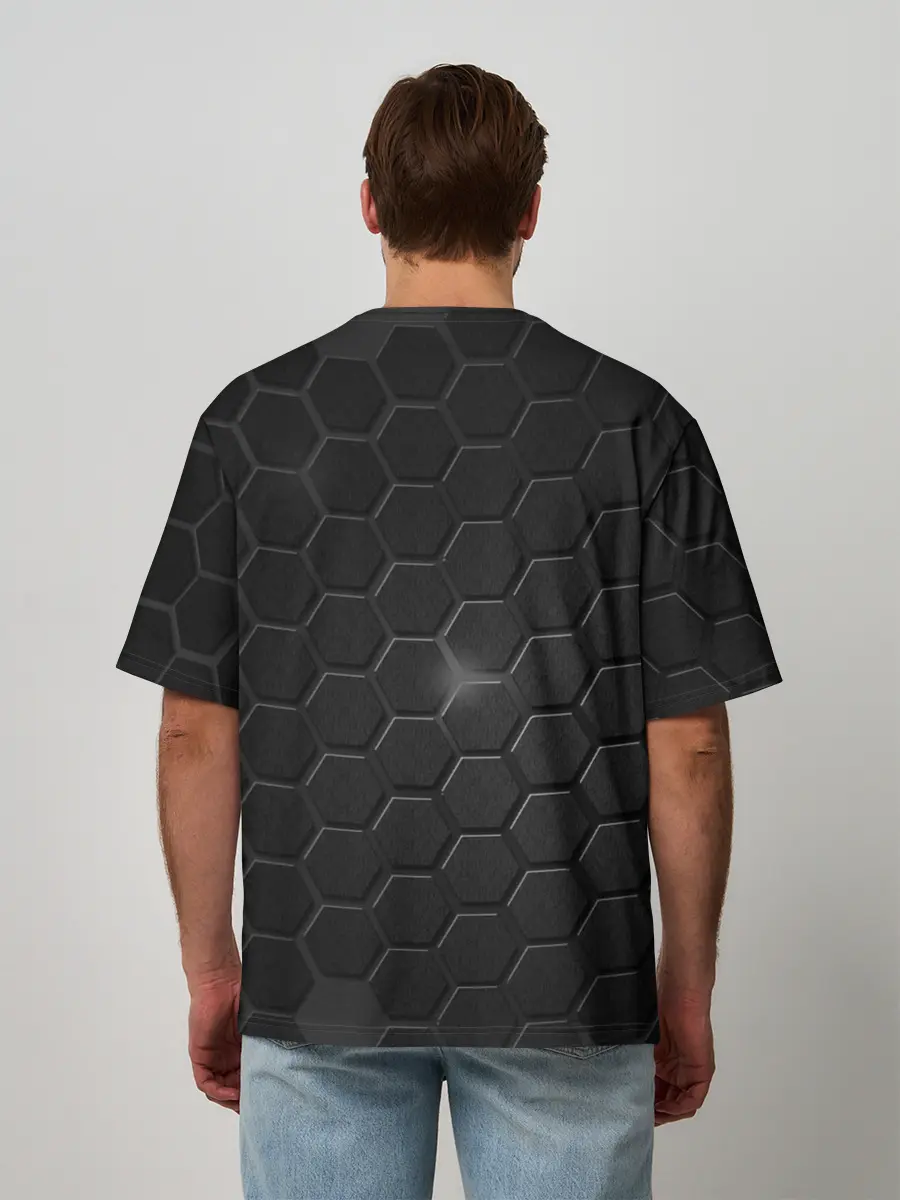 Мужская футболка оверсайз / MERCEDES LOGO BRONZE