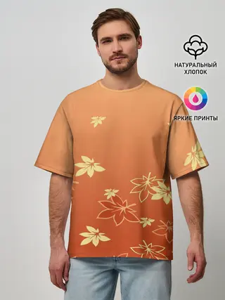 Мужская футболка оверсайз / КАДЗУХА | KAZUHA | КРАСНЫЙ КЛЕН