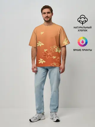 Мужская футболка оверсайз / КАДЗУХА | KAZUHA | КРАСНЫЙ КЛЕН