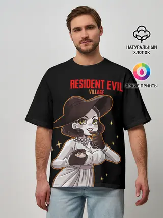 Мужская футболка оверсайз / Resident Evil Димитреску
