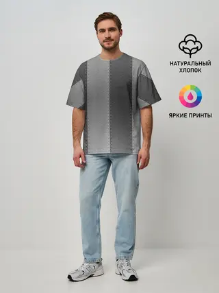 Мужская футболка оверсайз / Skin Stripes