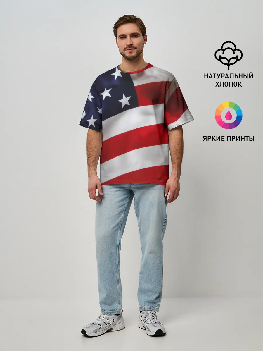 Мужская футболка оверсайз / США | USA