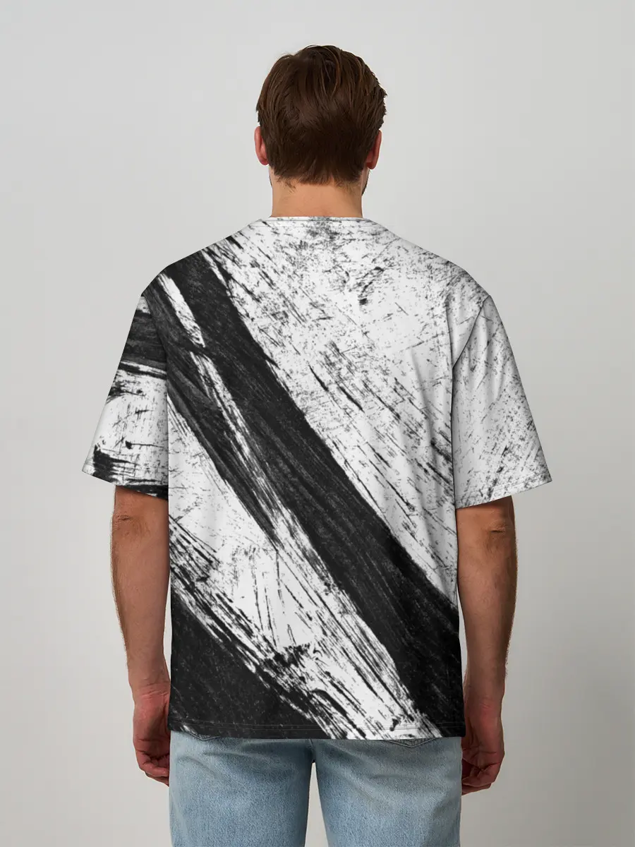 Мужская футболка оверсайз / просто краски