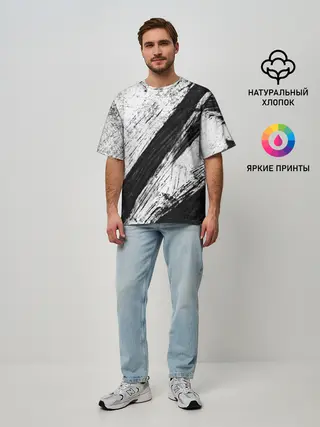 Мужская футболка оверсайз / просто краски