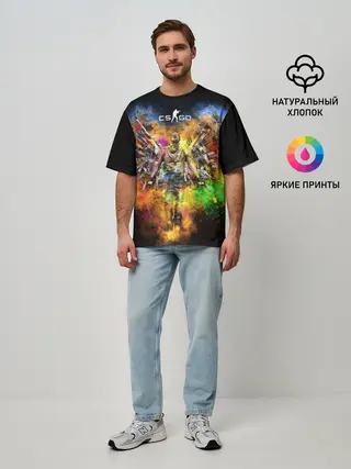 Мужская футболка оверсайз / CS GO