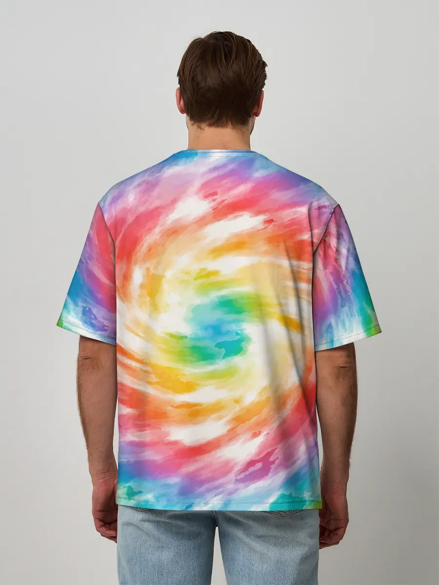 Мужская футболка оверсайз / РАДУЖНЫЙ УРАГАН | HURRICANE