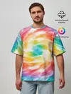 Мужская футболка оверсайз / РАДУЖНЫЙ УРАГАН | HURRICANE
