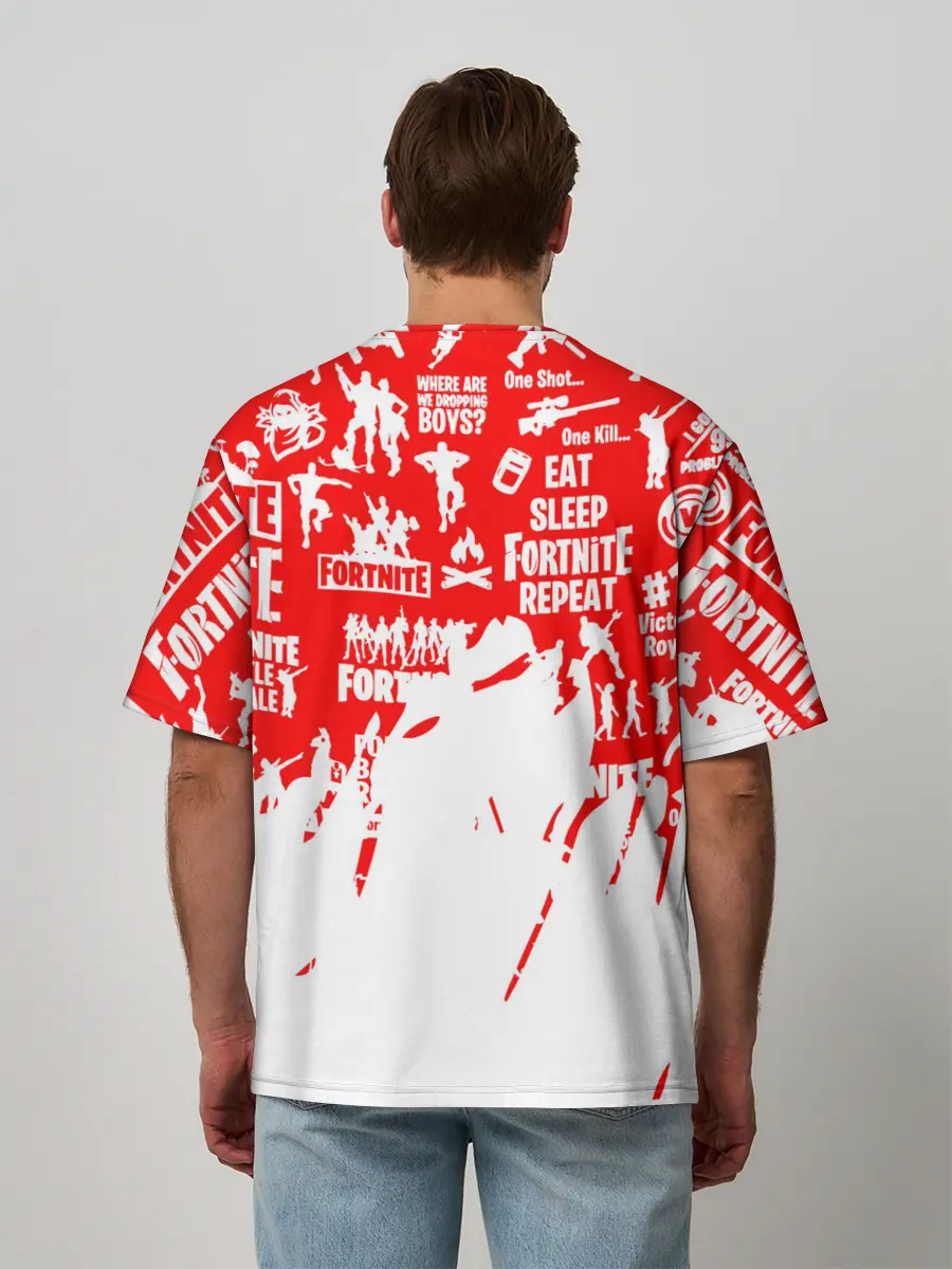 Мужская футболка оверсайз / Fortnite