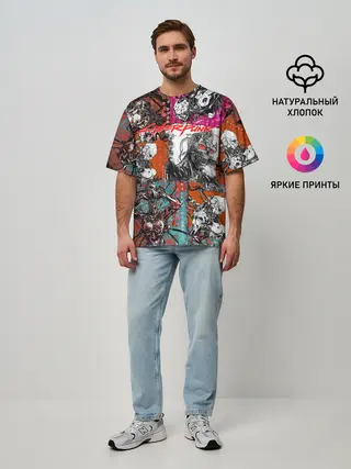 Мужская футболка оверсайз / Cyberpunk 2077