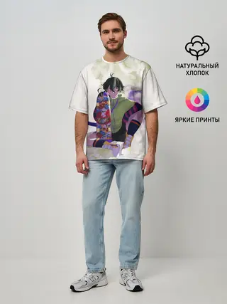 Мужская футболка оверсайз / SK8 the Infinity