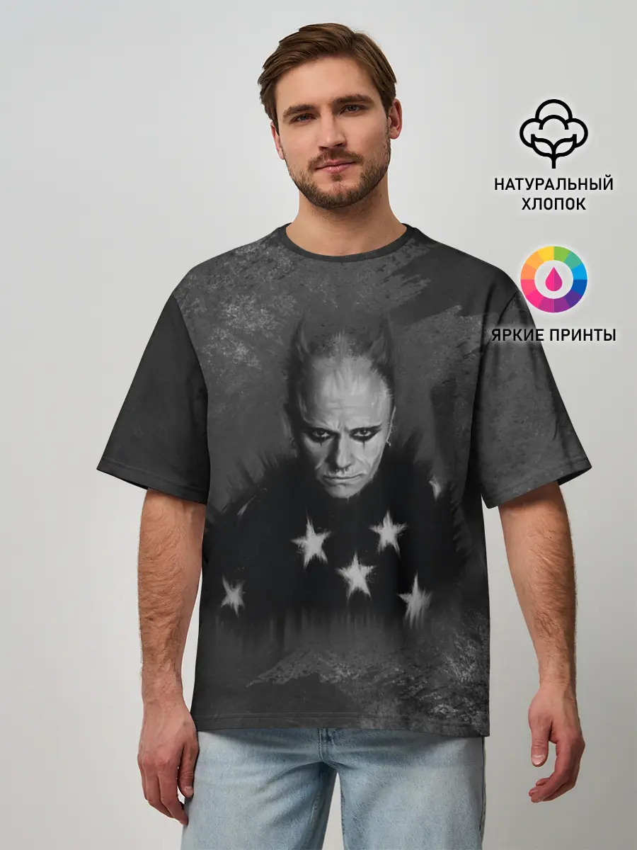 Мужская футболка оверсайз / Keith Charles Flint | Кит Флинт