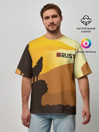Мужская футболка оверсайз / Rust