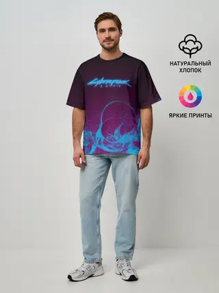 Мужская футболка оверсайз / CYBERPUNK 2077